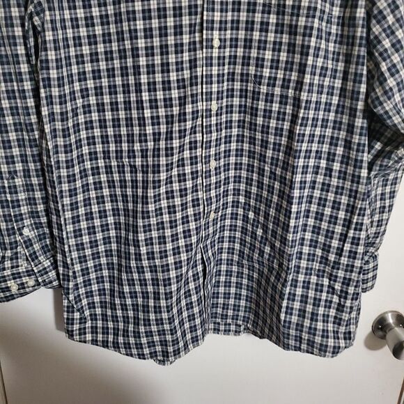 Jos. A. Bank Blue/White Plaid Button Down Shirt Size Large - Picture 5 of 10